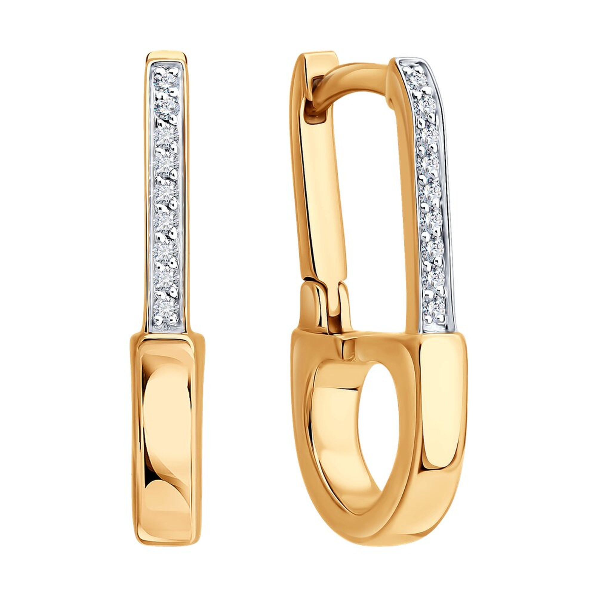 Золотые серьги SOKOLOV 1022576 с бриллиантом