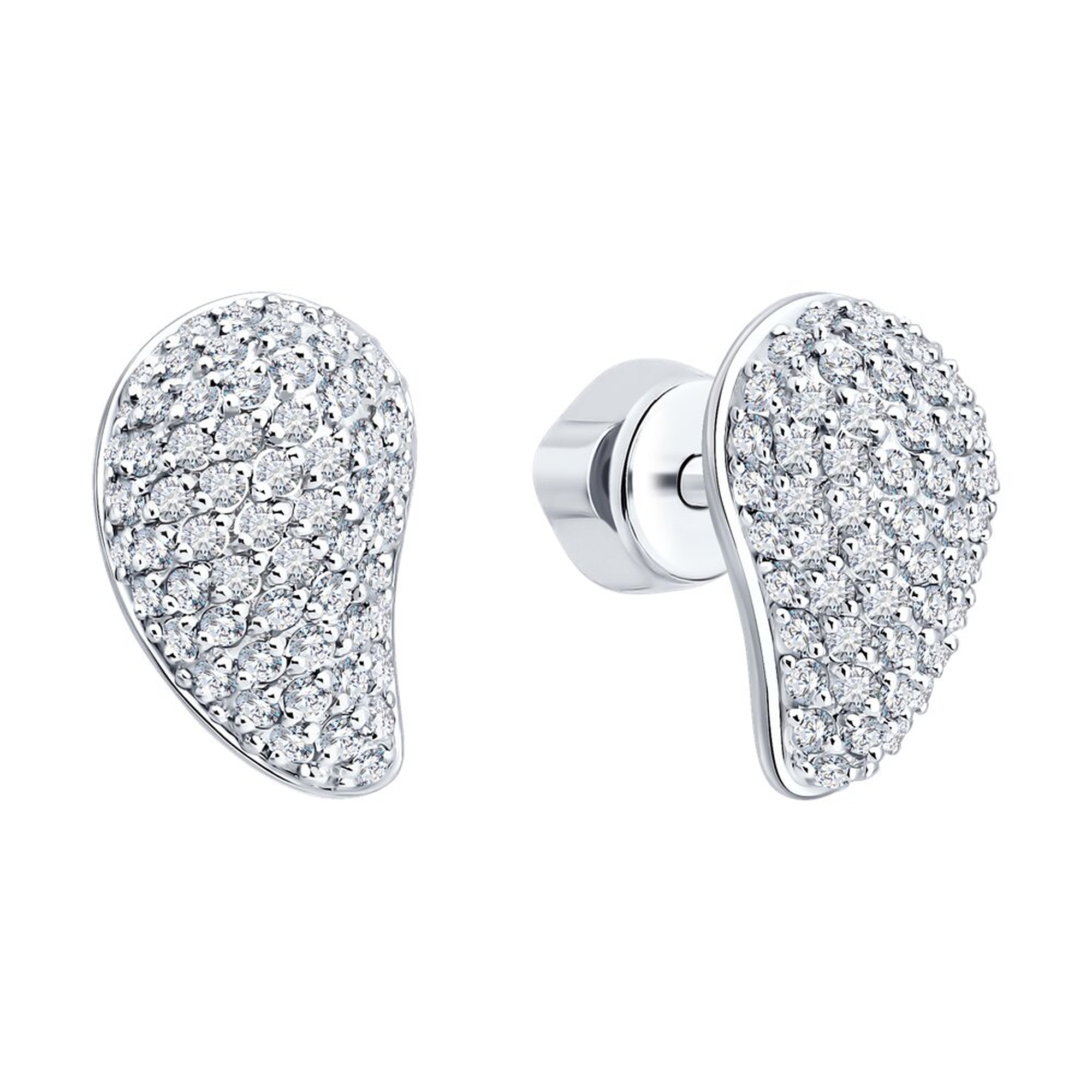 Золотые серьги SOKOLOV 1022577-3 с бриллиантом