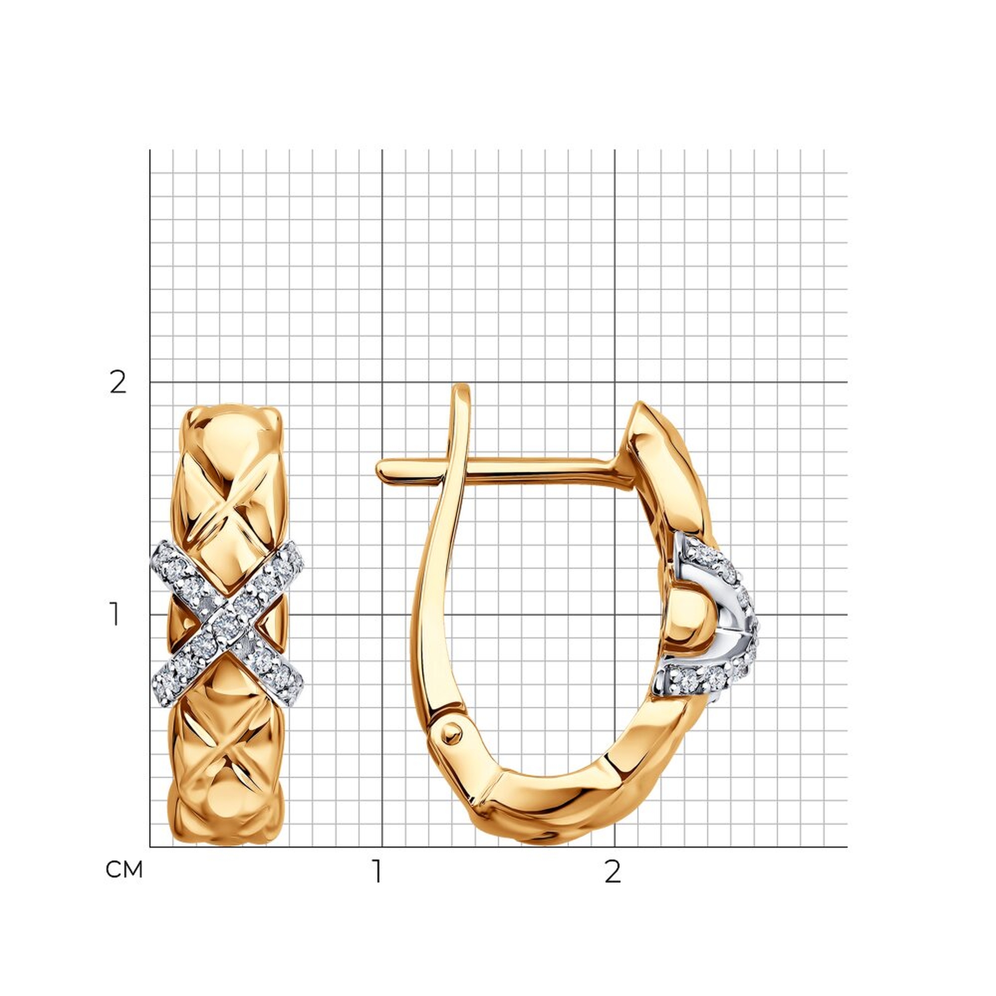 Золотые серьги SOKOLOV 1022608 с бриллиантом