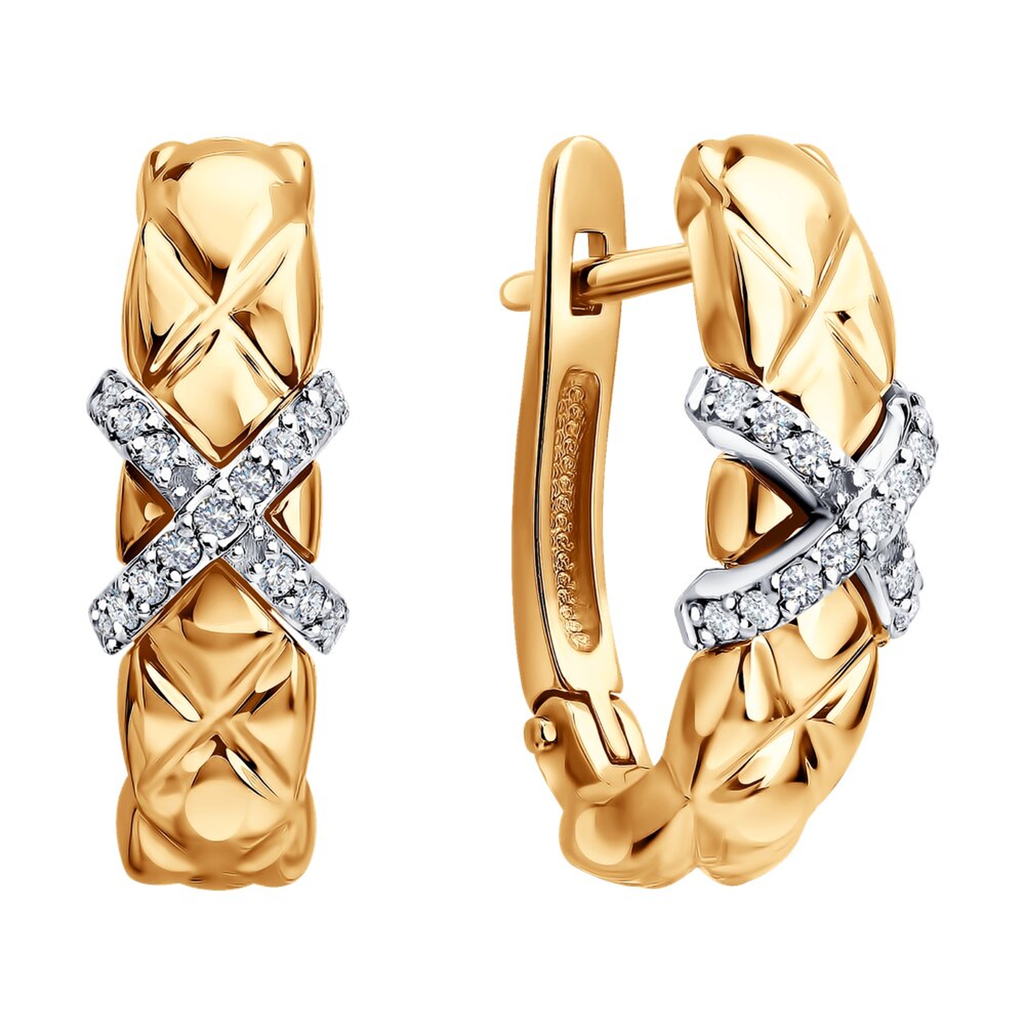 Золотые серьги SOKOLOV 1022608 с бриллиантом