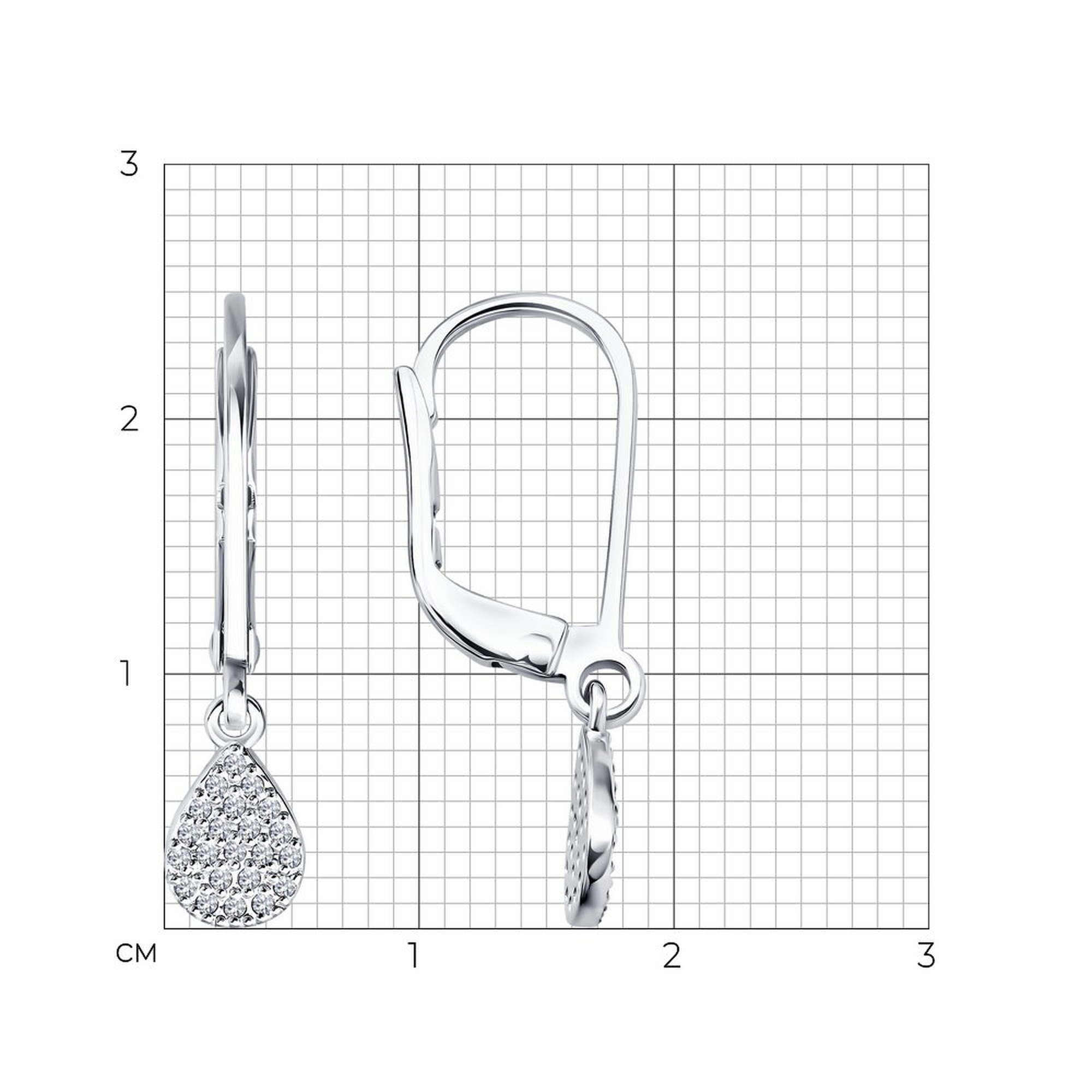 Золотые серьги SOKOLOV 1022619-3 с бриллиантом