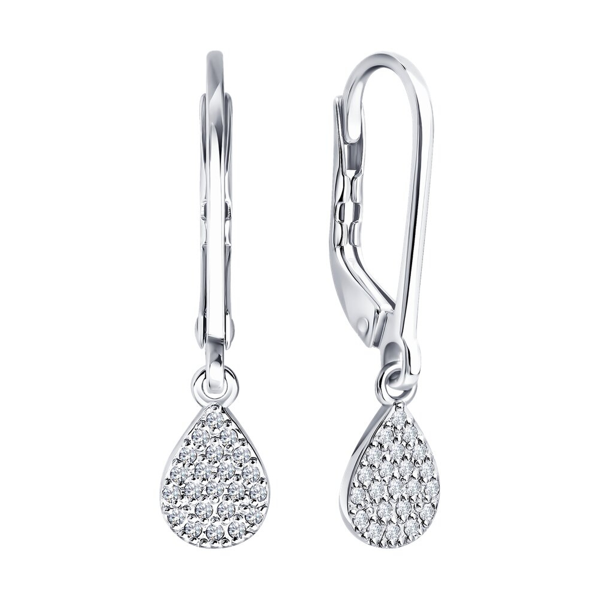 Золотые серьги SOKOLOV 1022619-3 с бриллиантом