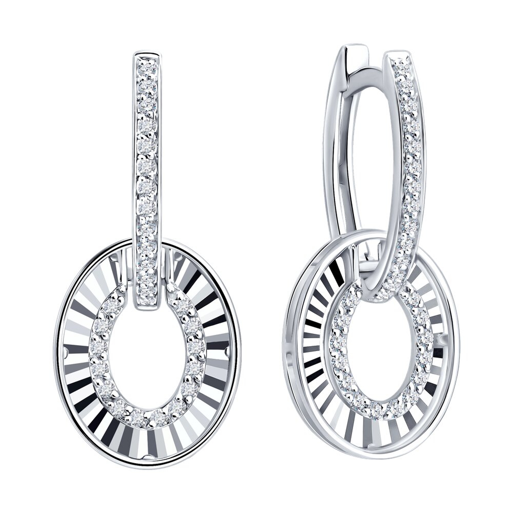 Золотые серьги SOKOLOV 1022629-3 с бриллиантом