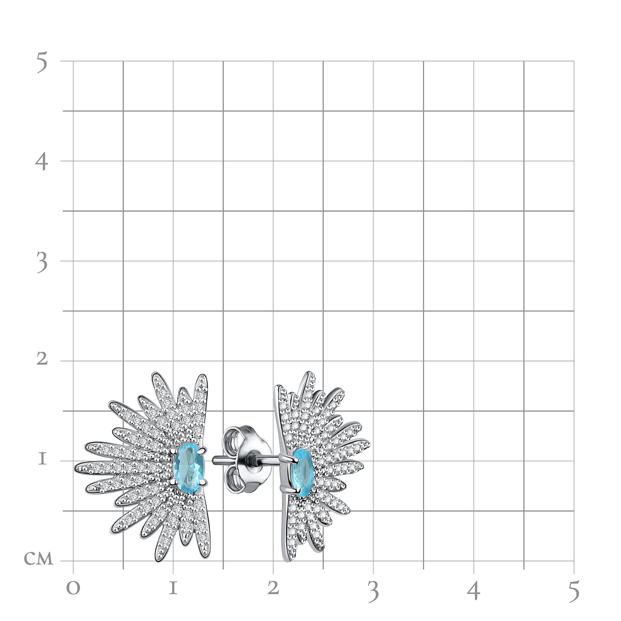 Серебряные серьги TALANT 12-72-0009-17336 с фианитом