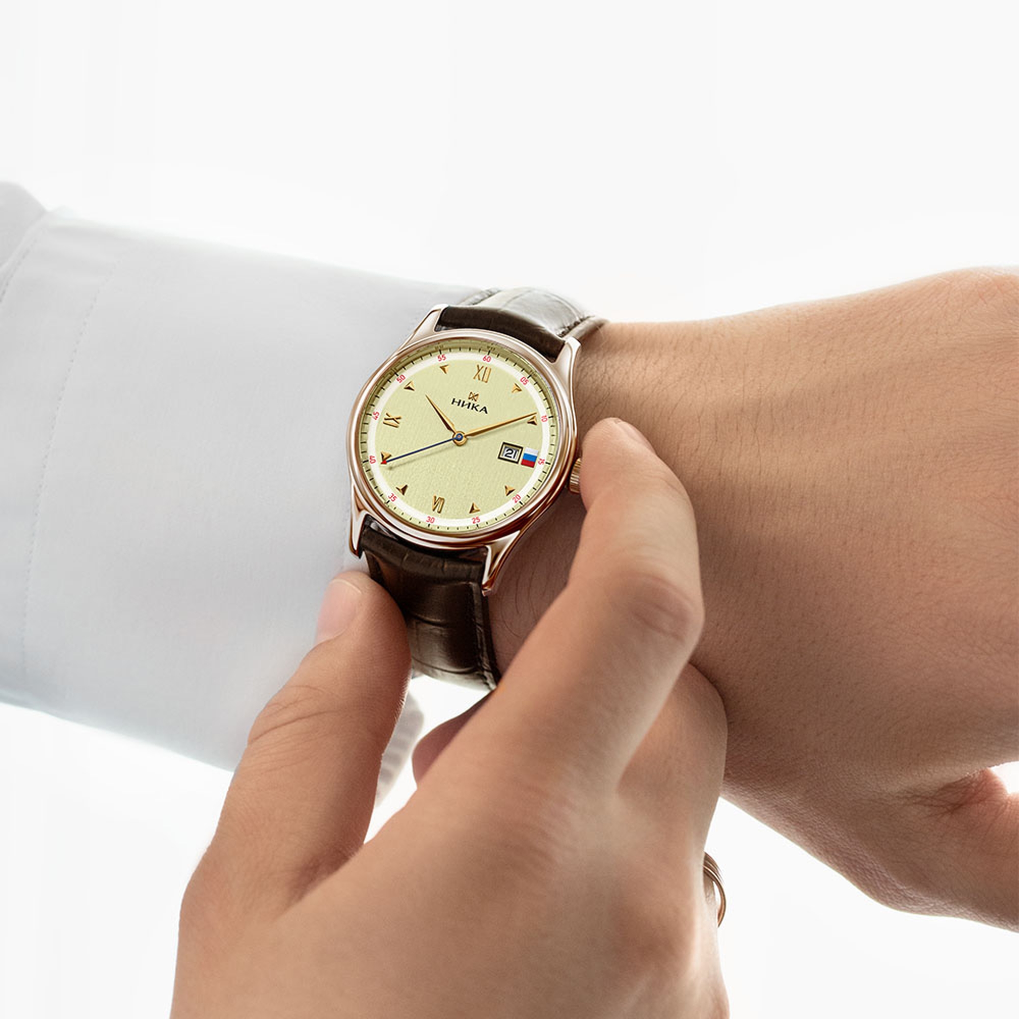 Золотые часы Часовой завод Ника 1267.0.1.43A.B