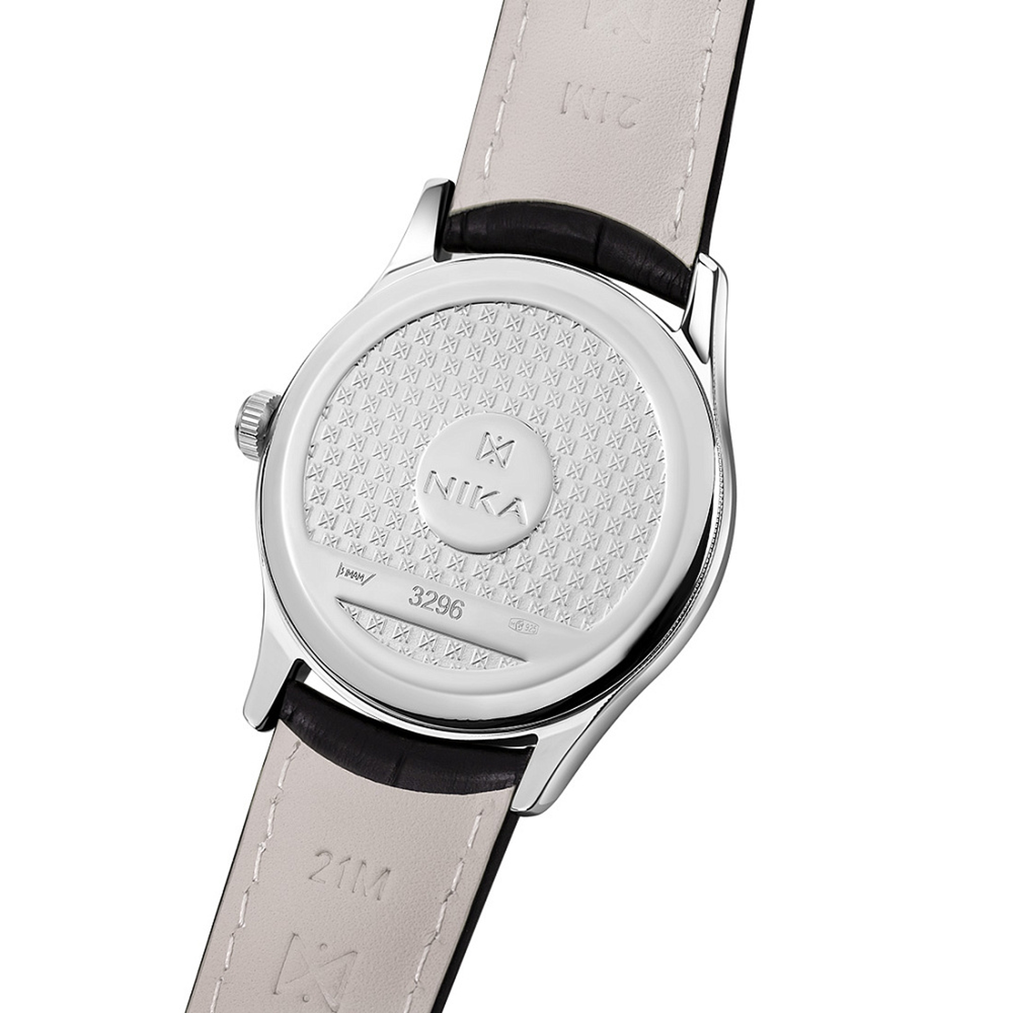 Серебряные часы Часовой завод Ника 1267A.0.9.13B.01 с кварцем и ювелирным кристаллом