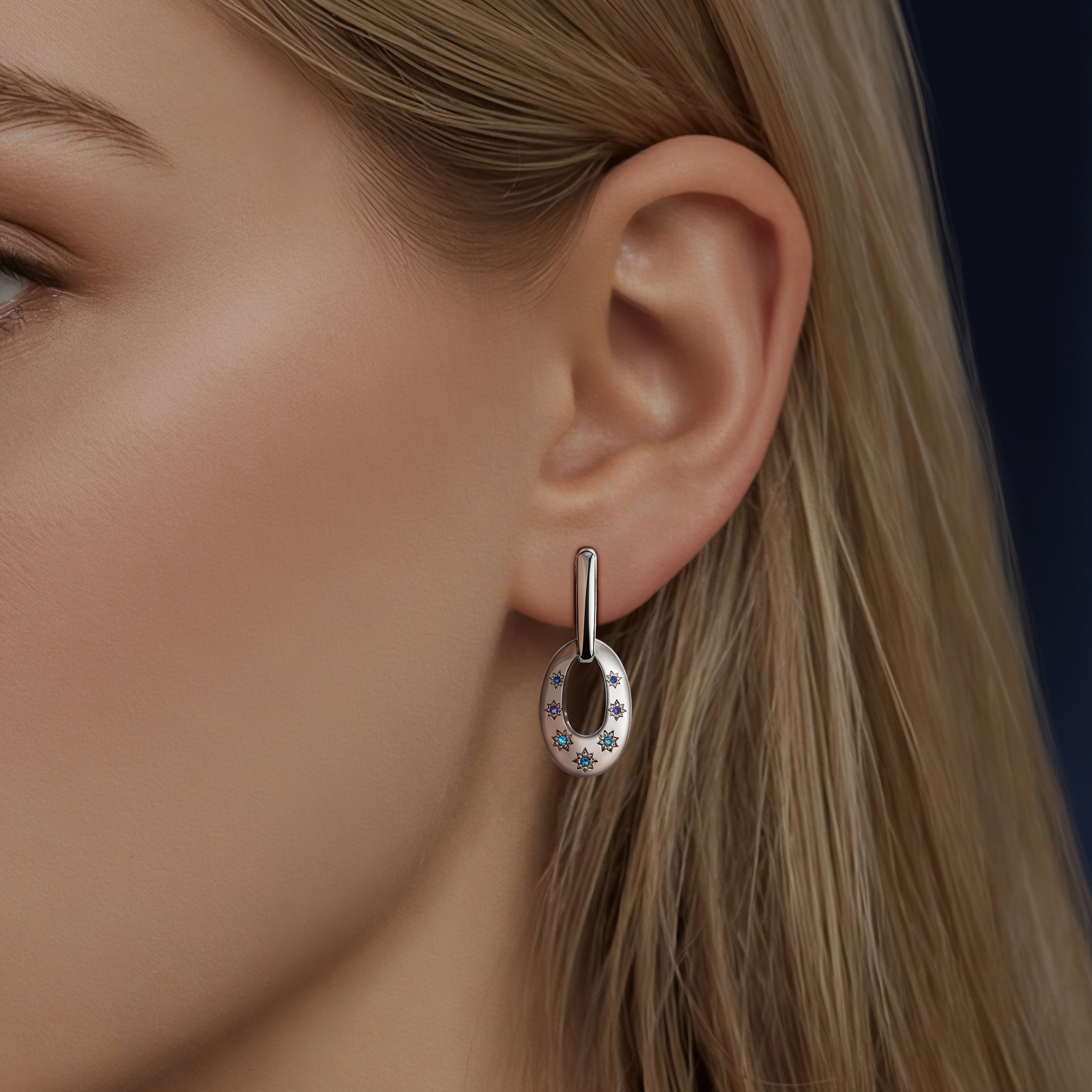 Серебряные серьги TALANT 14-72-000M-17420 с фианитом