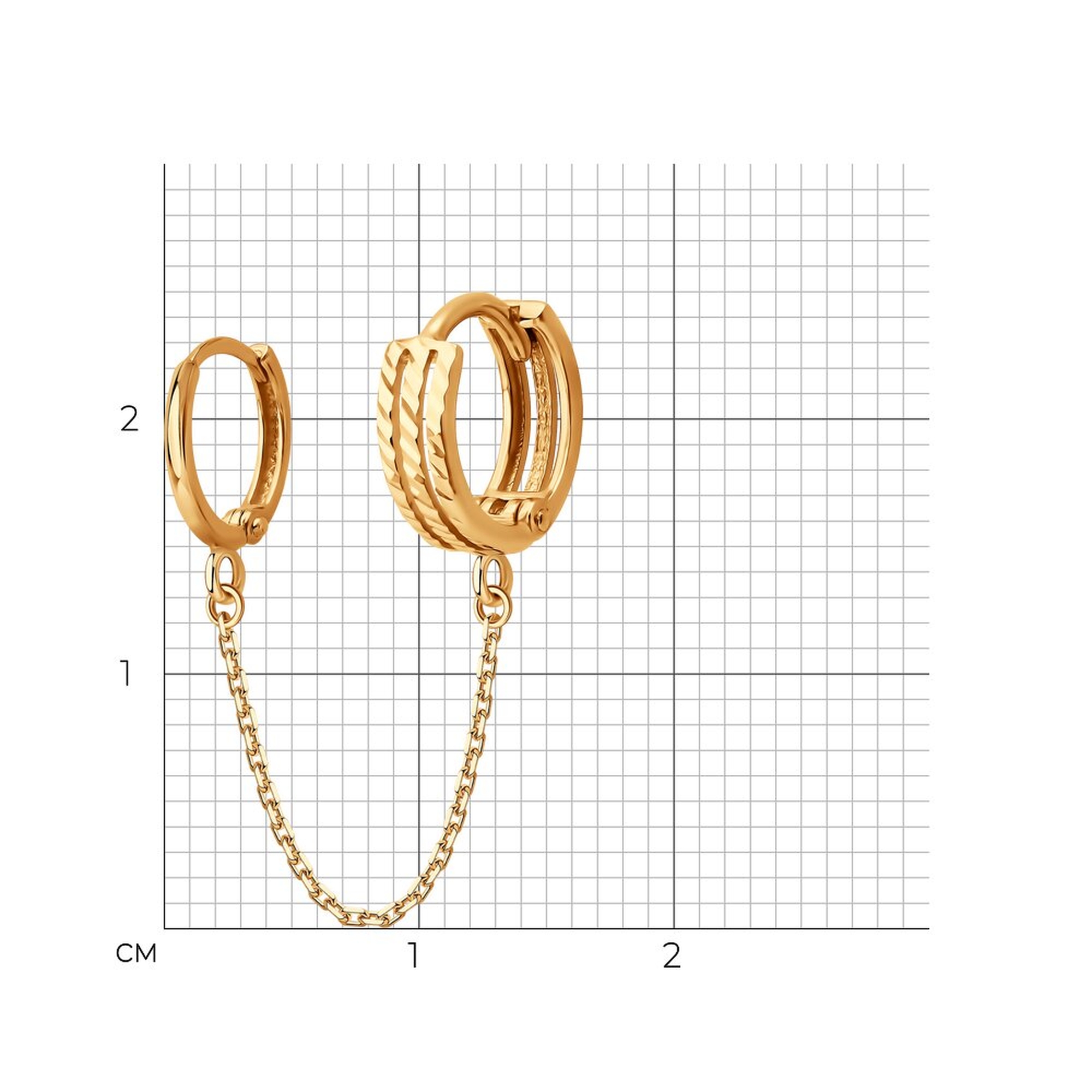Золотые серьги SOKOLOV 170064 с фианитом