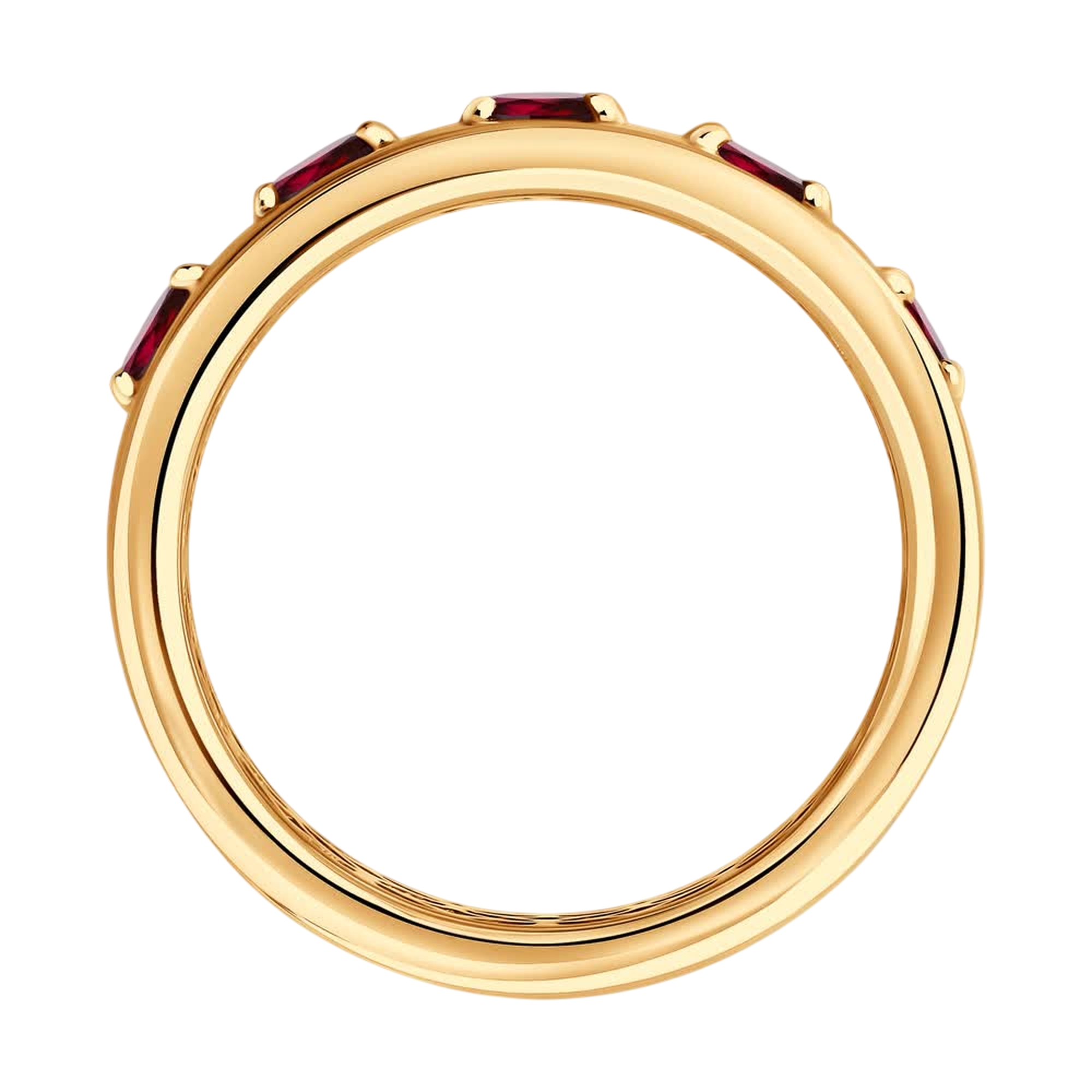 Золотое кольцо SOKOLOV 4010789 с бриллиантом и рубином