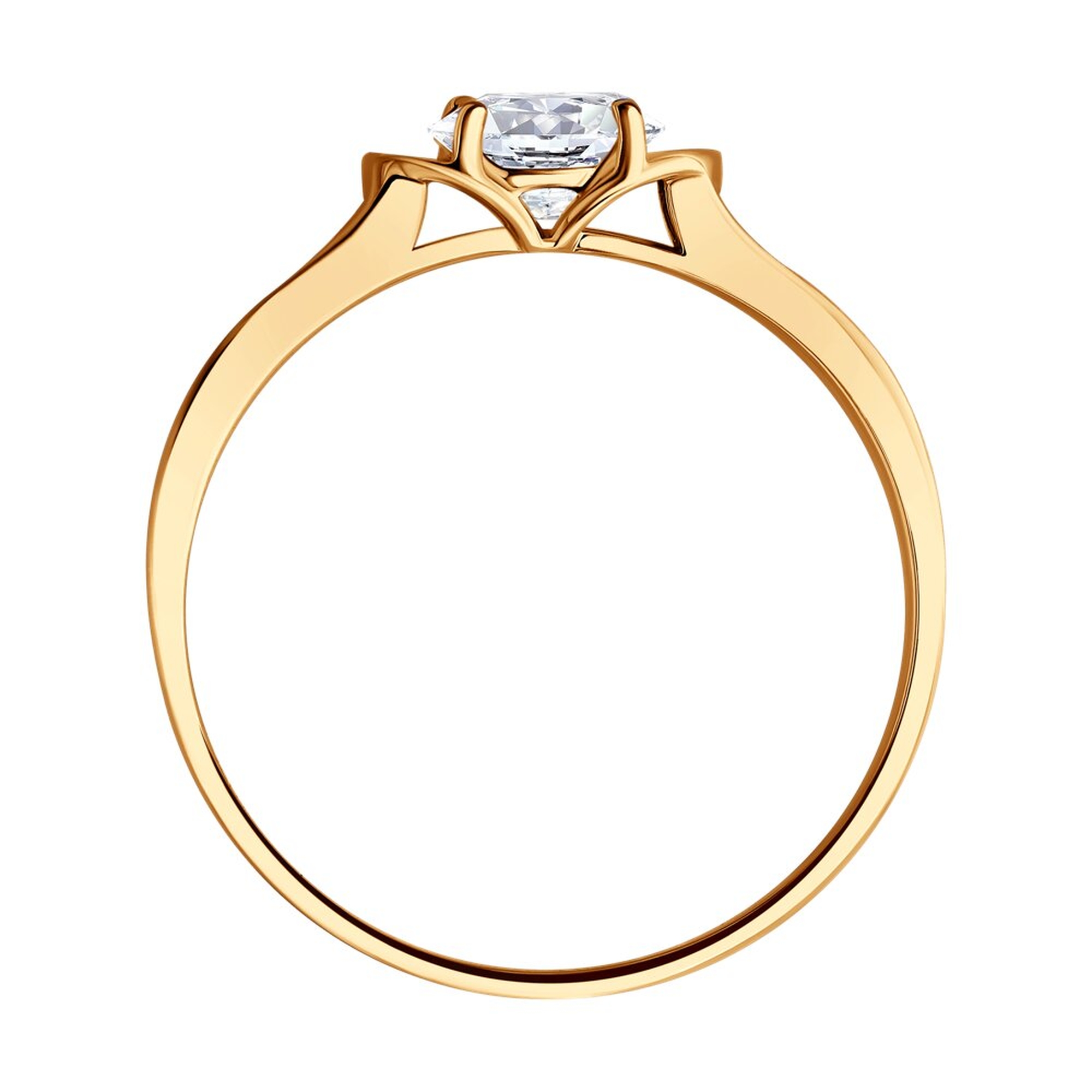 Золотое кольцо SOKOLOV 51-110-01026-1 с фианитом