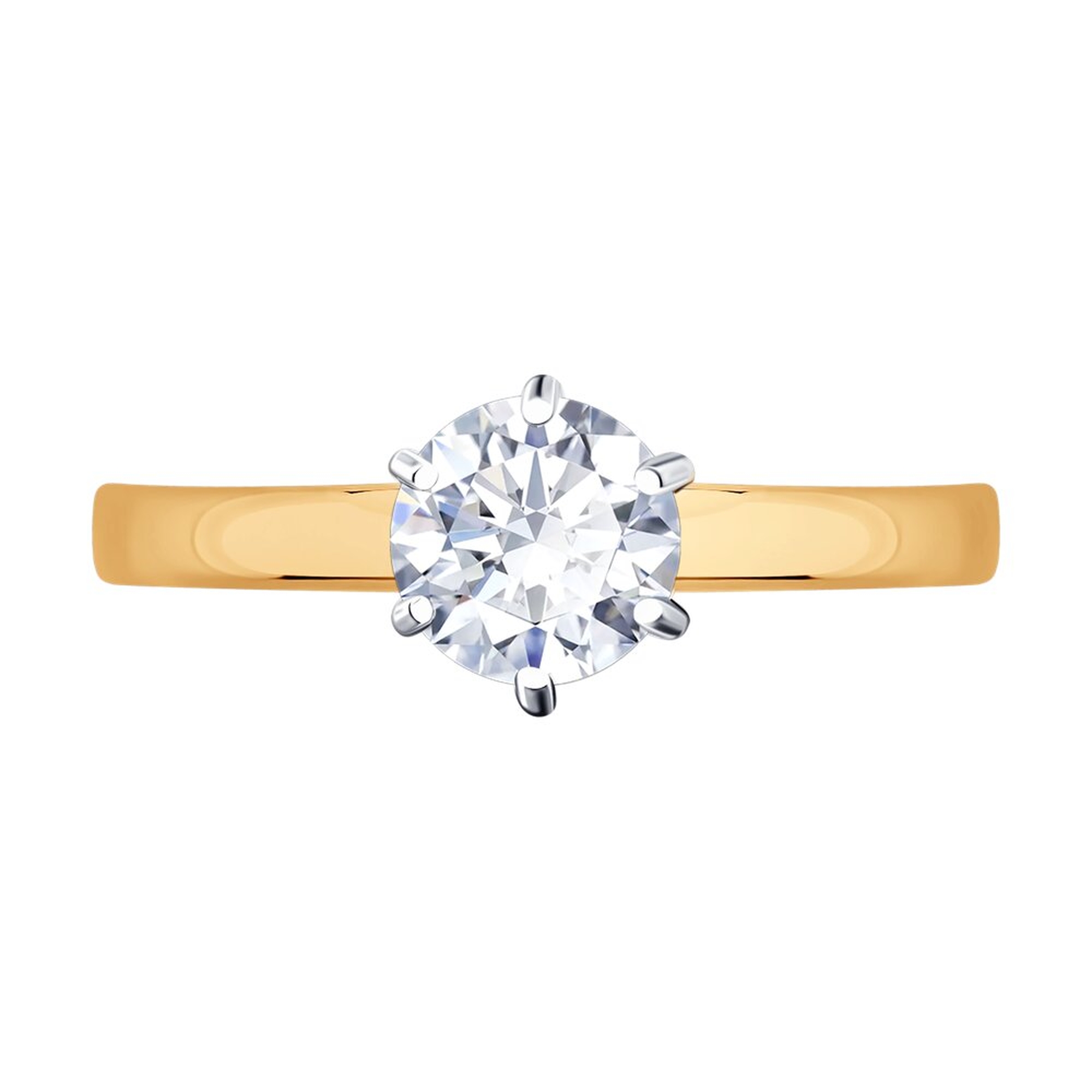 Золотое кольцо SOKOLOV 51-110-01283-1 с фианитом