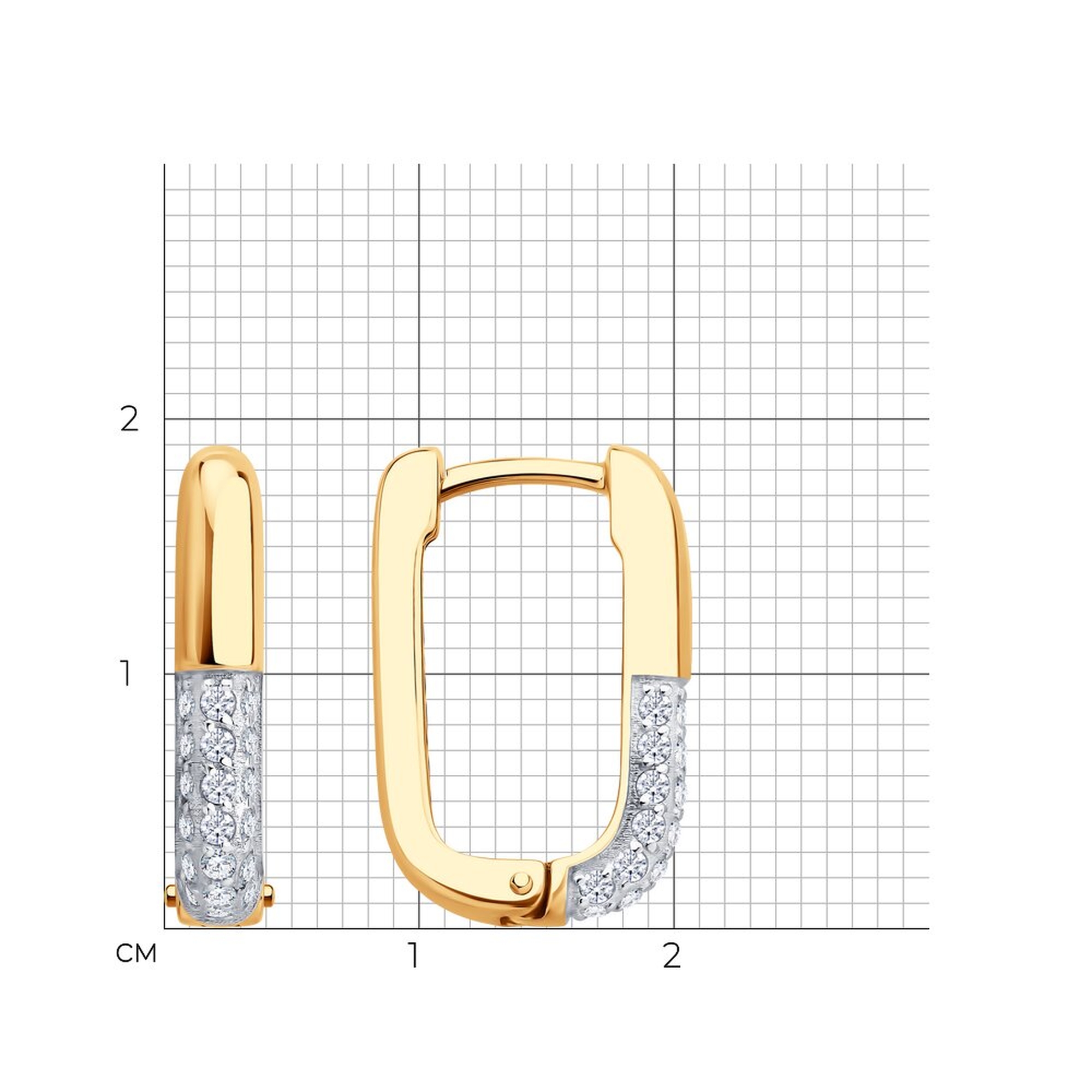 Золотые серьги SOKOLOV 51-120-02981-1 с фианитом