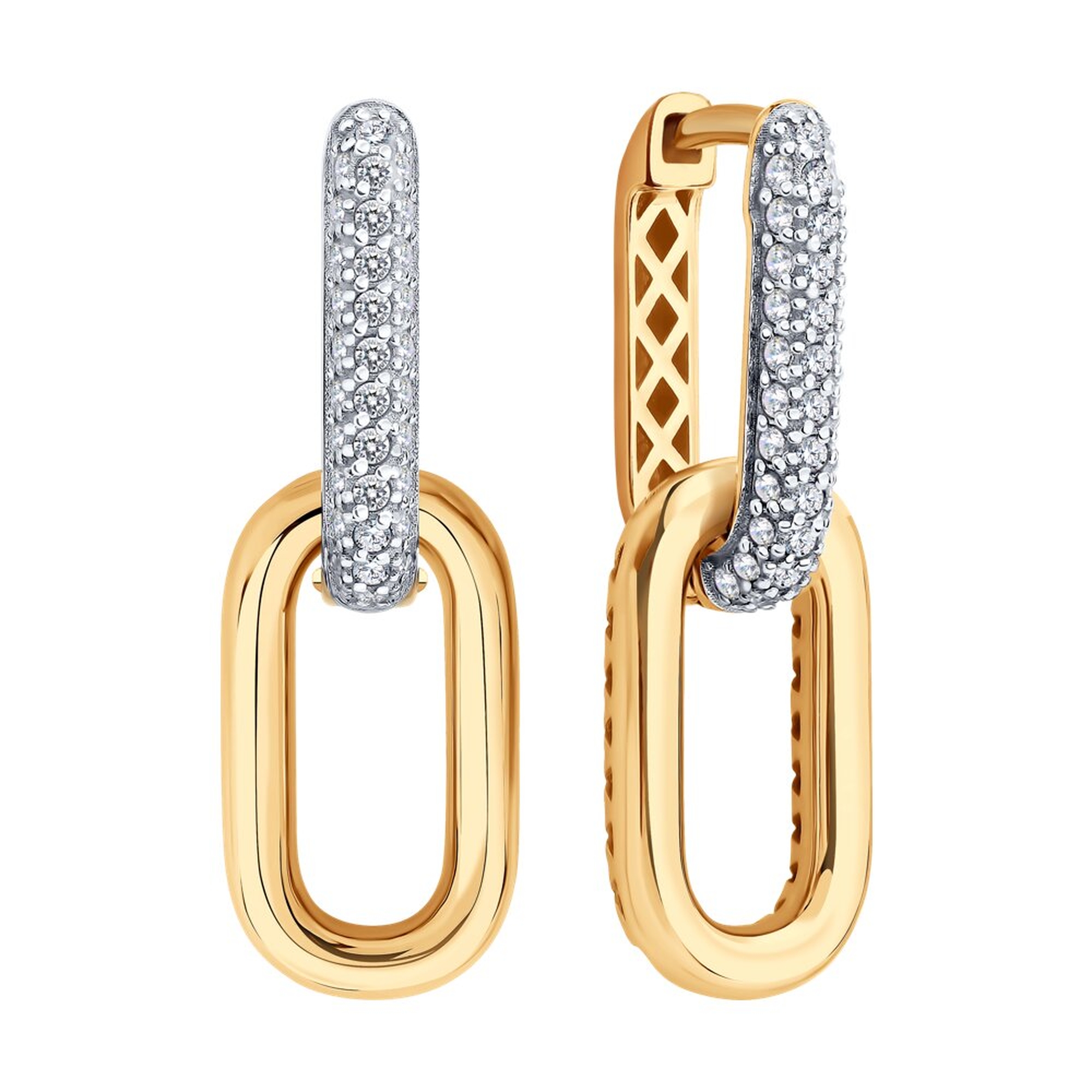 Золотые серьги SOKOLOV 51-121-00417-1 с фианитом