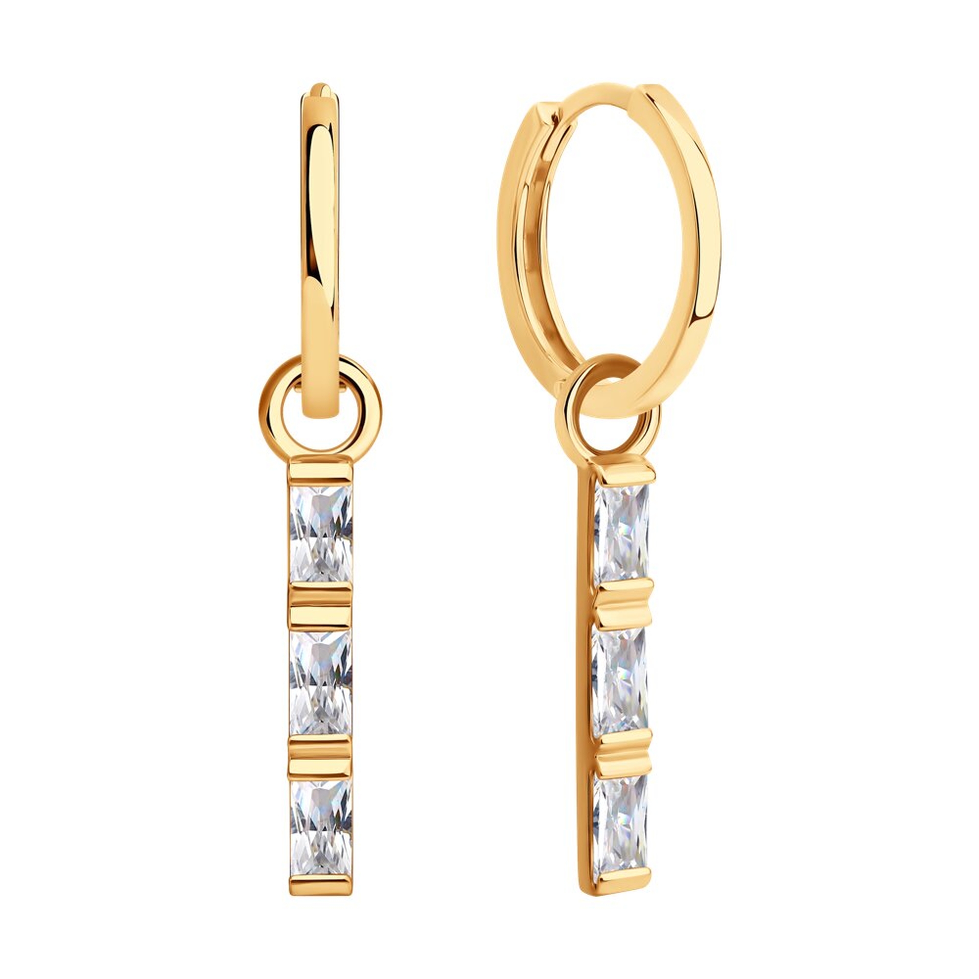 Золотые серьги SOKOLOV 51-121-02963-1 с фианитом