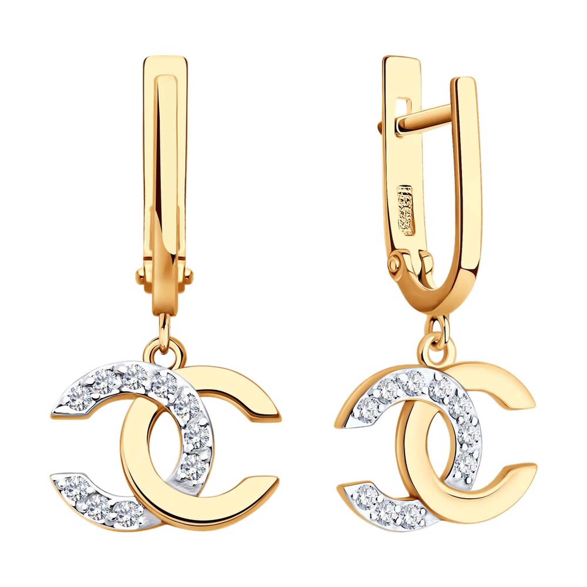 Золотые серьги SOKOLOV 51-121-02988-1 с фианитом