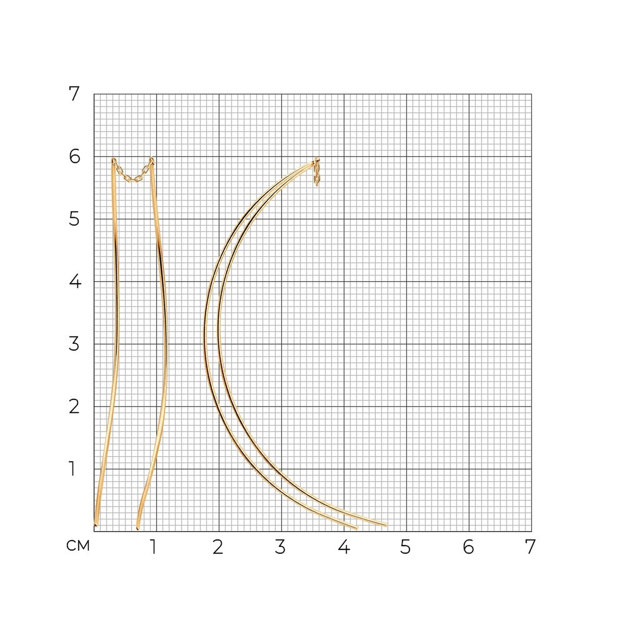 Золотые серьги Diamant 51-123-00932-1