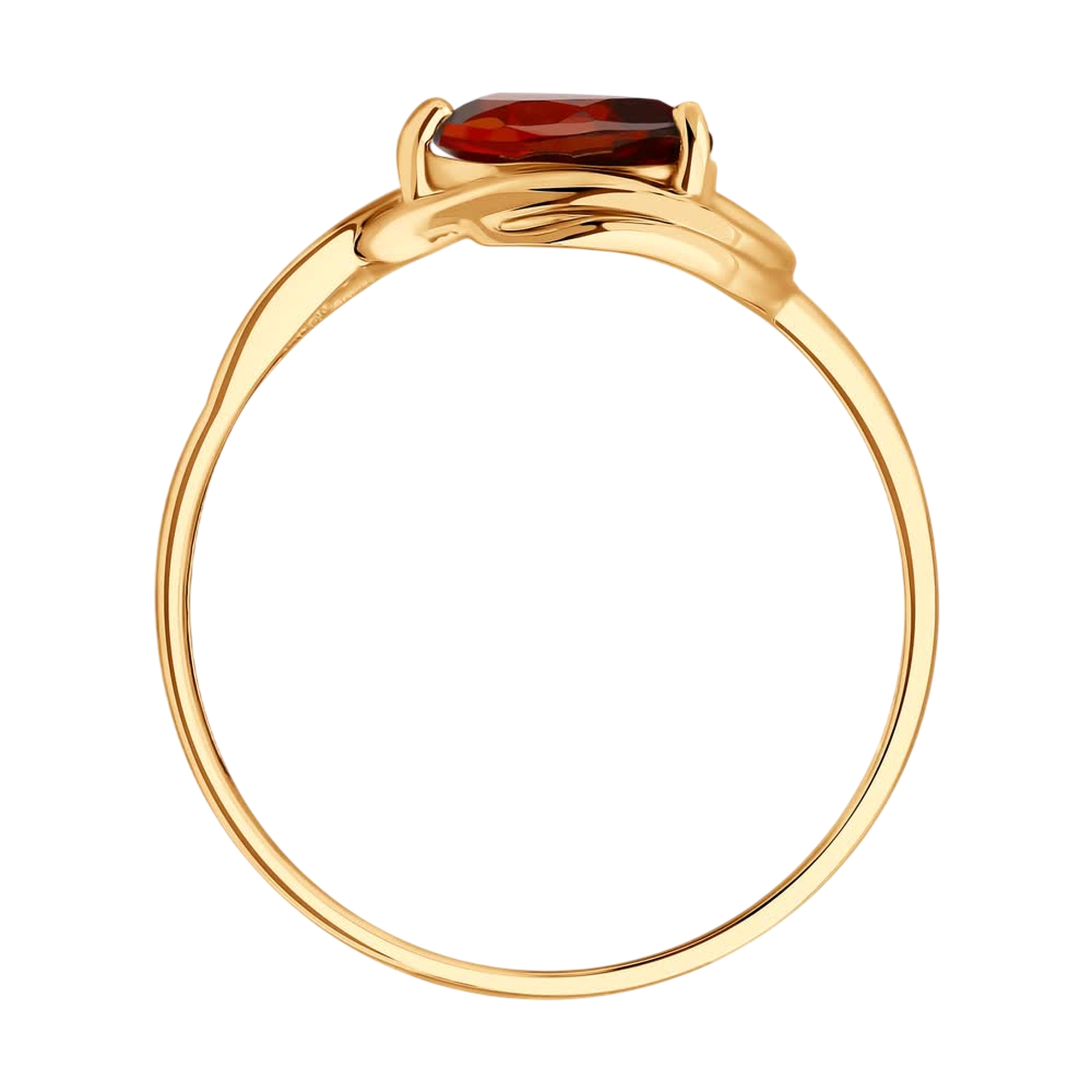 Золотое кольцо SOKOLOV 71-00428 с бриллиантом и гранатом