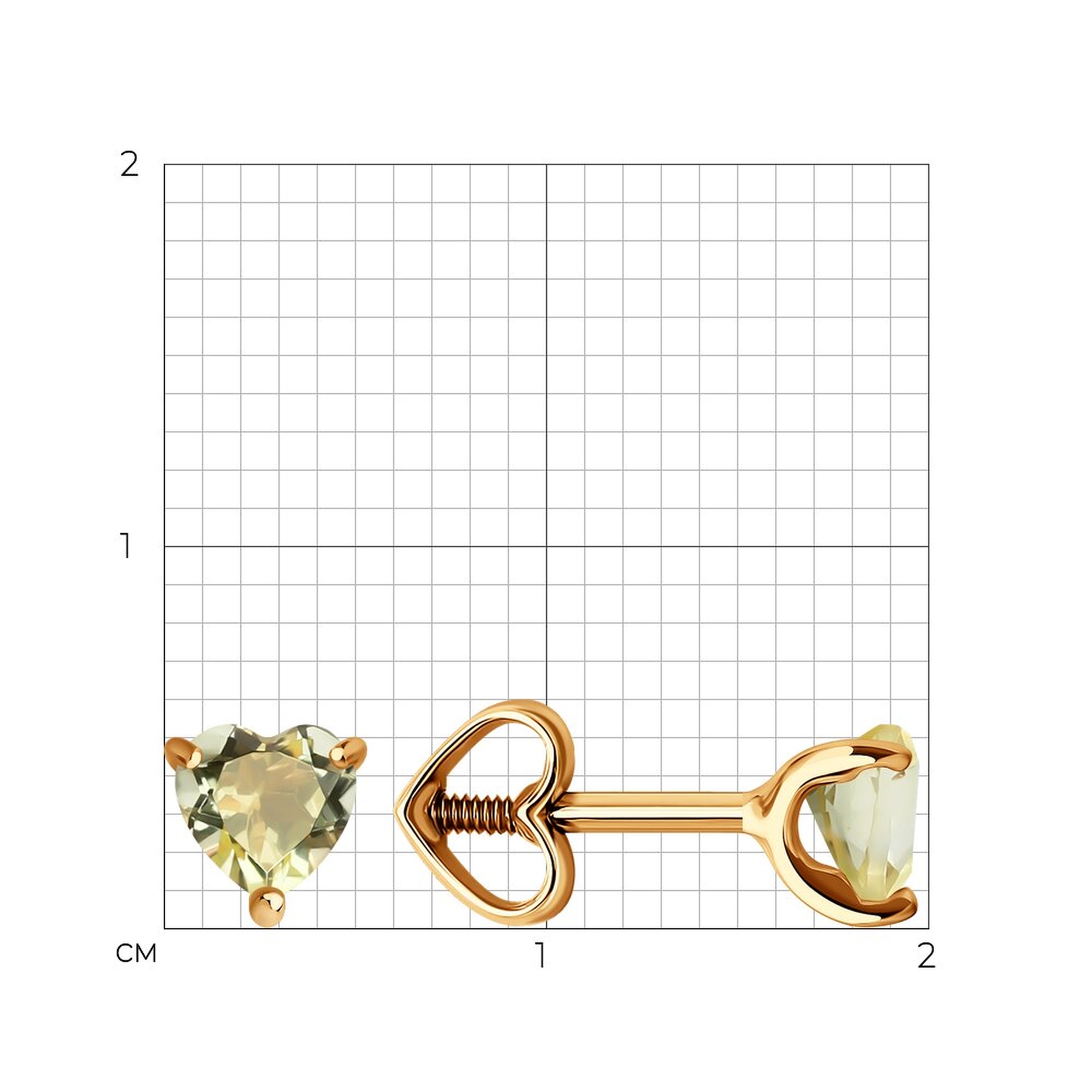 Золотые серьги SOKOLOV 729297 с кварцем