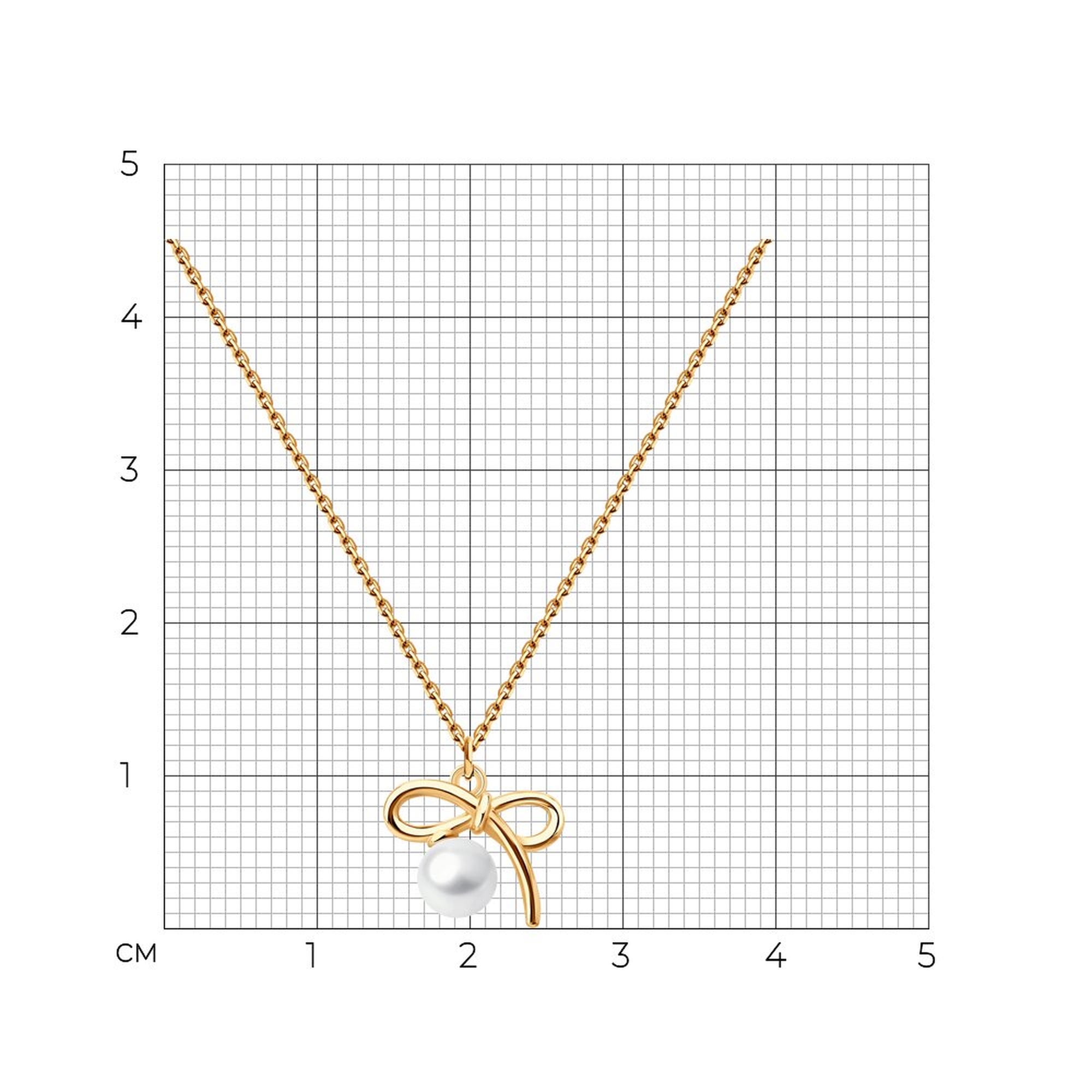 Золотое колье SOKOLOV 797104 с жемчугом