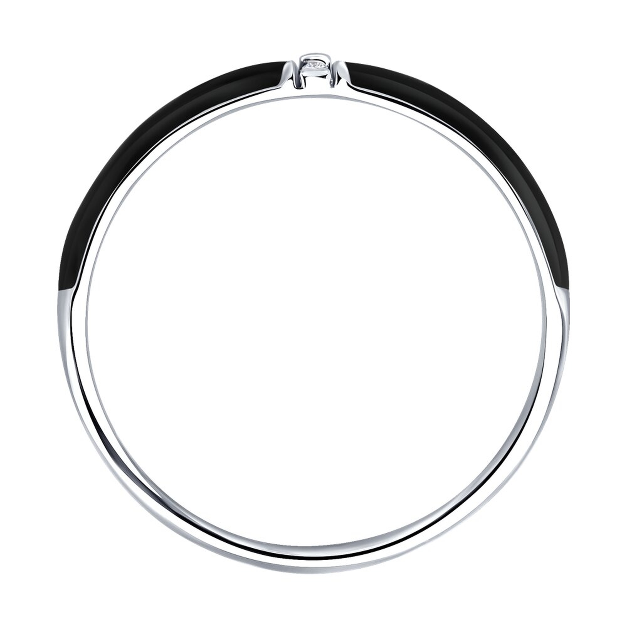 Серебряное кольцо SOKOLOV 87010103 с бриллиантом и эмалью