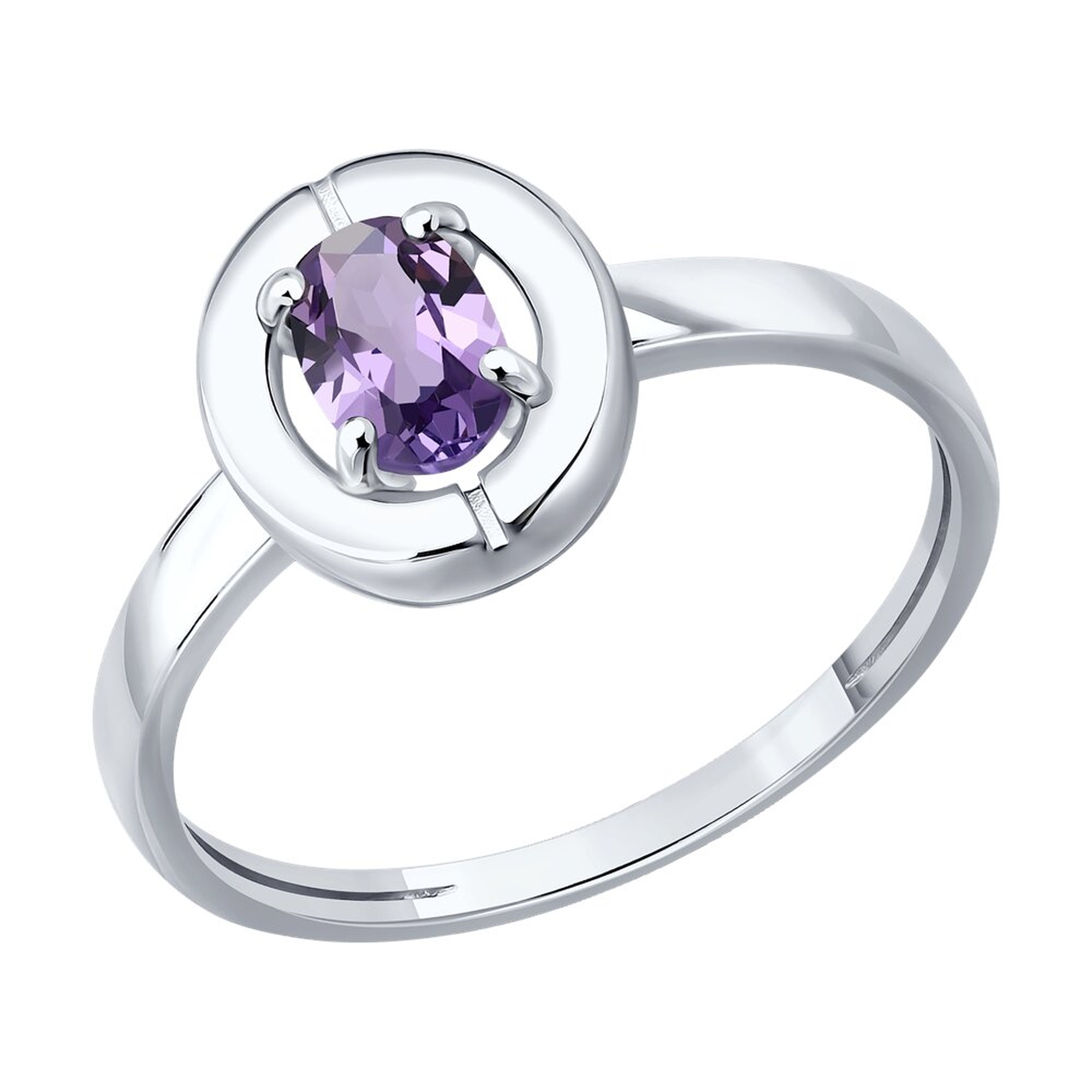 Серебряное кольцо SOKOLOV 92014841 с аметистом
