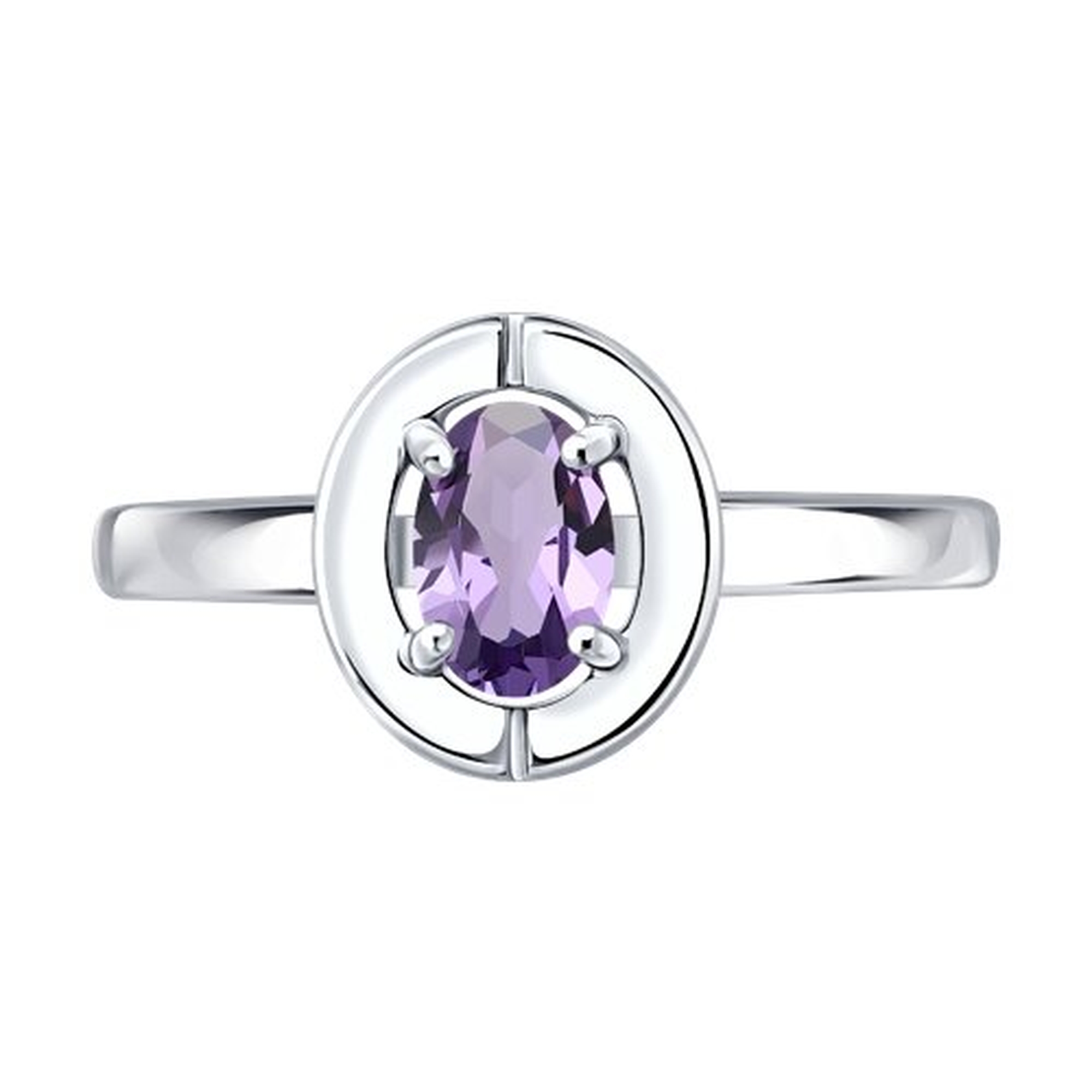 Серебряное кольцо SOKOLOV 92014841 с аметистом