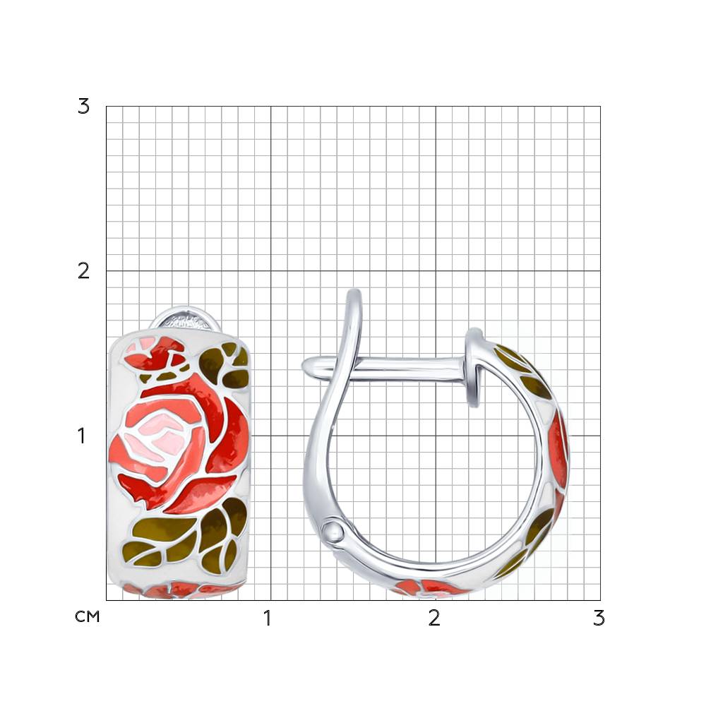 Серебряные серьги SOKOLOV 94022261 с эмалью
