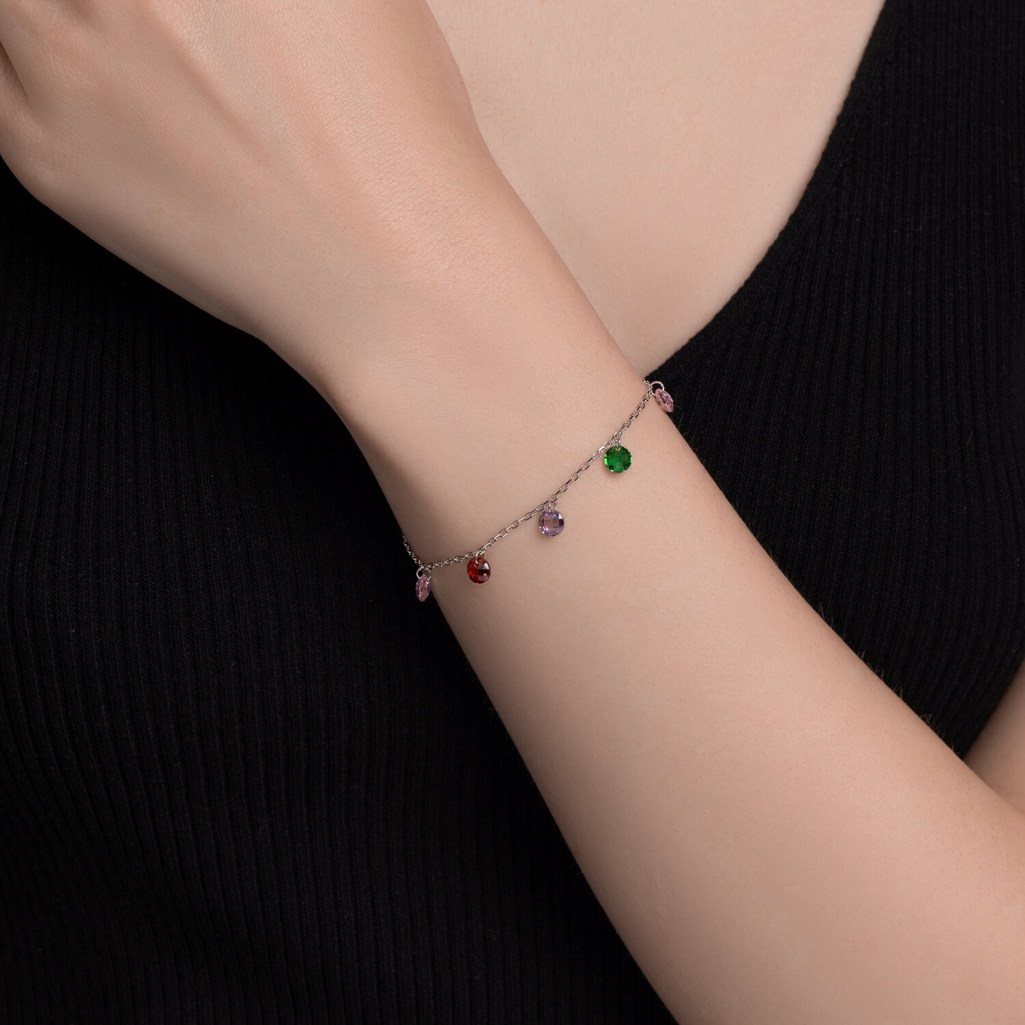 Серебряный браслет SOKOLOV 94051082-91 с фианитом