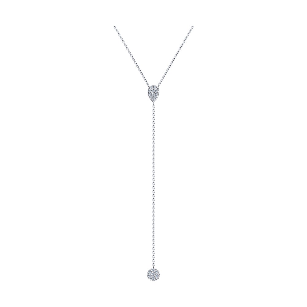 Серебряное колье SOKOLOV 94074636 с фианитом