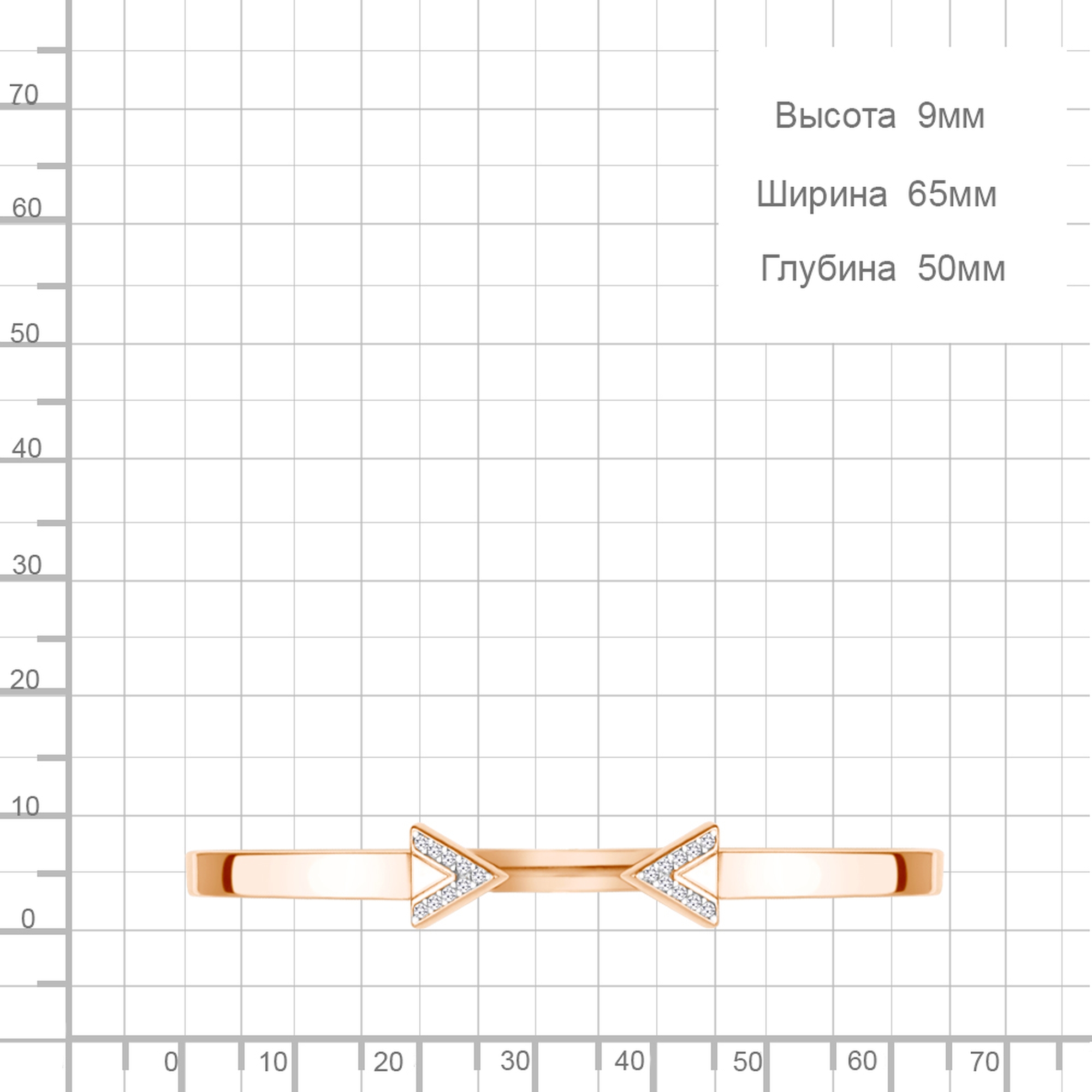 Браслет из золочёного серебра AQUAMARINE А74853А-п с фианитом
