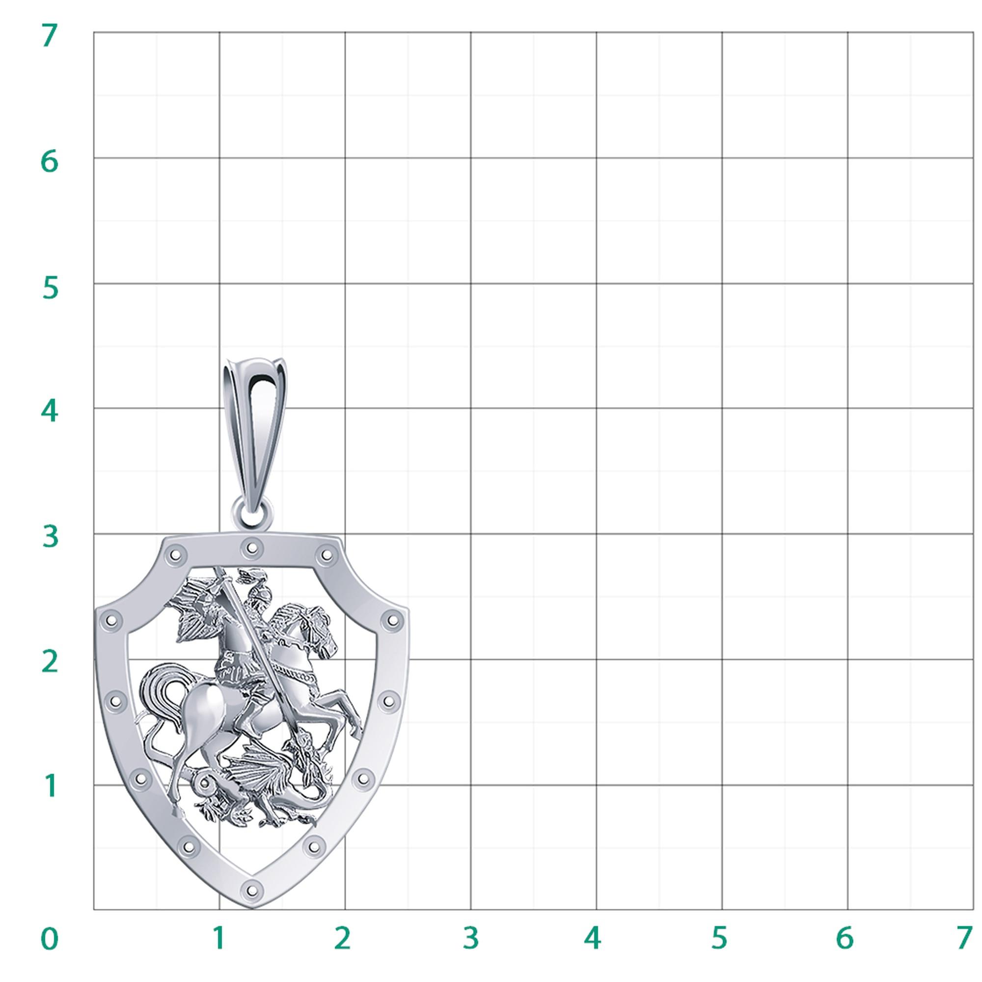 Серебряная подвеска-иконка Великомученик Георгий Победоносец Atoll ЗС3392-925