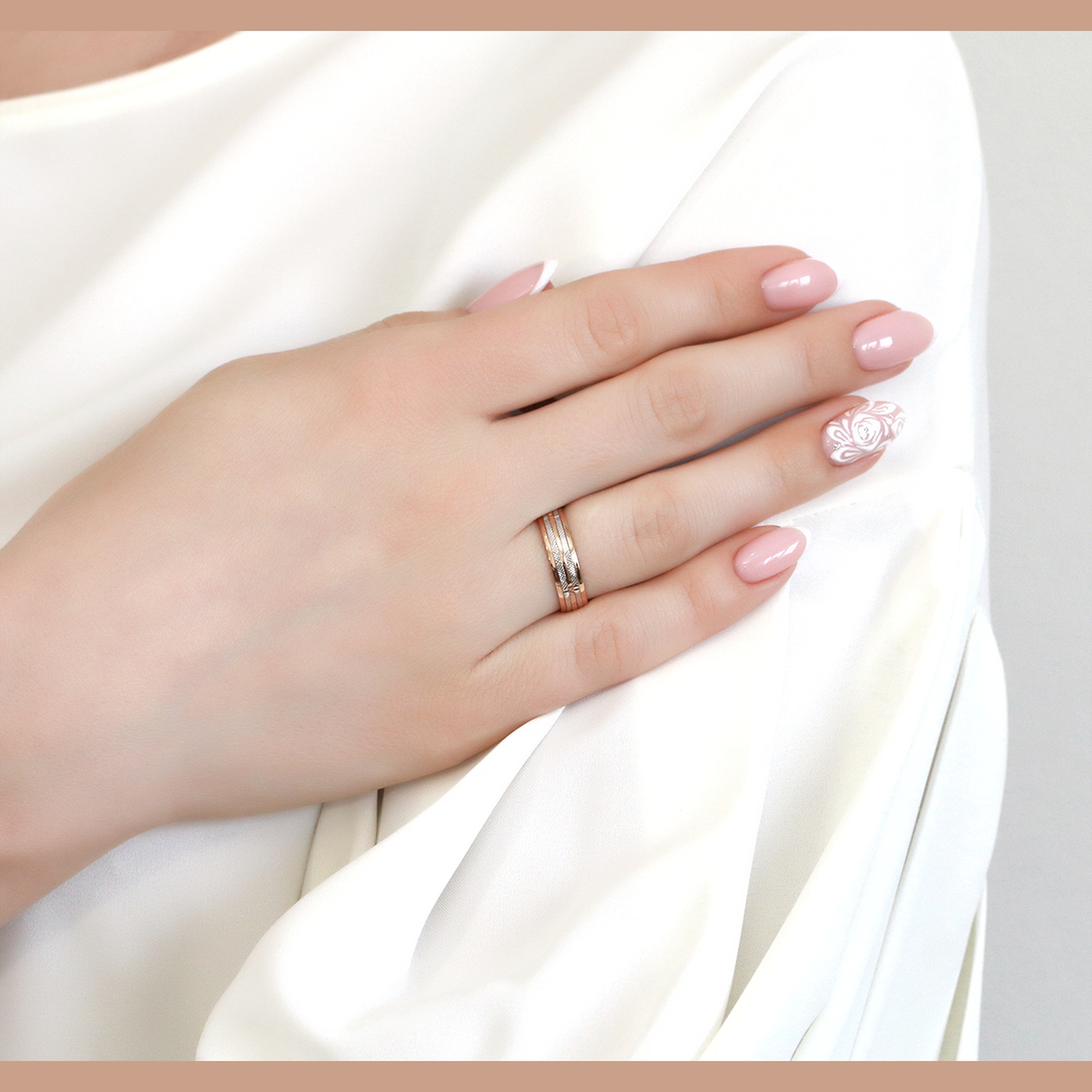 Золотое обручальное кольцо 5 мм Александра кт046сбк