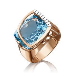 Золотое кольцо Platina 01-5243-00-201-1110-46 с топазом 01-5243-00-201-1110-46 фото