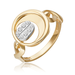 Кольцо из комбинированного золота Platina 01-5568-00-201-1121 с топазом 01-5568-00-201-1121 фото