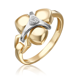 Кольцо из комбинированного золота Platina 01-5601-00-101-1121 с бриллиантом 01-5601-00-101-1121 фото