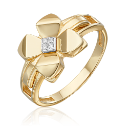 Кольцо из комбинированного золота Platina 01-5602-00-101-1121 с бриллиантом 01-5602-00-101-1121 фото