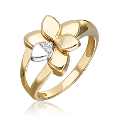 Кольцо из комбинированного золота Platina 01-5604-00-101-1121 с бриллиантом 01-5604-00-101-1121 фото