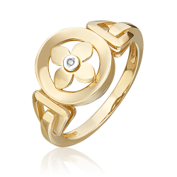 Кольцо из комбинированного золота Platina 01-5606-00-101-1121 с бриллиантом 01-5606-00-101-1121 фото