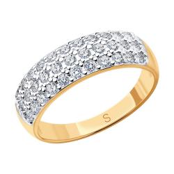 Золотое кольцо SOKOLOV 012195 с фианитом 012195 фото