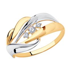 Золотое кольцо SOKOLOV 017459 с фианитом 017459 фото