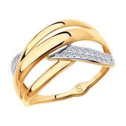 Золотое кольцо SOKOLOV 017704 с фианитом 017704 фото