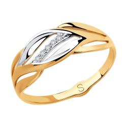 Золотое кольцо SOKOLOV 018111 с фианитом 018111 фото