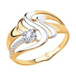 Золотое кольцо SOKOLOV 018218 с фианитом 018218 фото