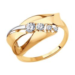 Золотое кольцо SOKOLOV 018506 с фианитом 018506 фото