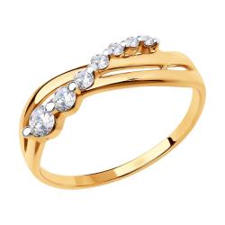Золотое кольцо SOKOLOV 018523 с фианитом 018523 фото