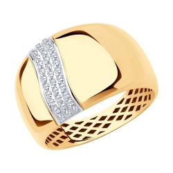 Золотое кольцо SOKOLOV 018619 с фианитом 018619 фото