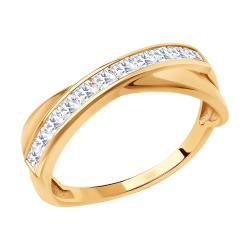 Золотое кольцо SOKOLOV 018629 с фианитом 018629 фото