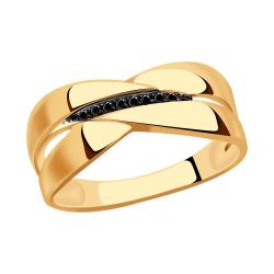 Золотое кольцо Золотые узоры 04-51-0179-00 с цирконием 04-51-0179-00 фото