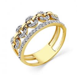 Кольцо из лимонного золота Мастер Бриллиант 06M1-308424-00-00 с бриллиантом 06M1-308424-00-00 фото