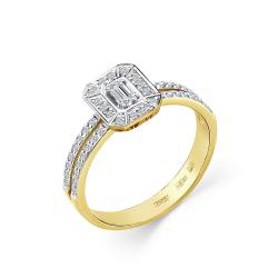 Кольцо из лимонного золота Мастер Бриллиант 06M1-308793-00-00 с бриллиантом 06M1-308793-00-00 фото